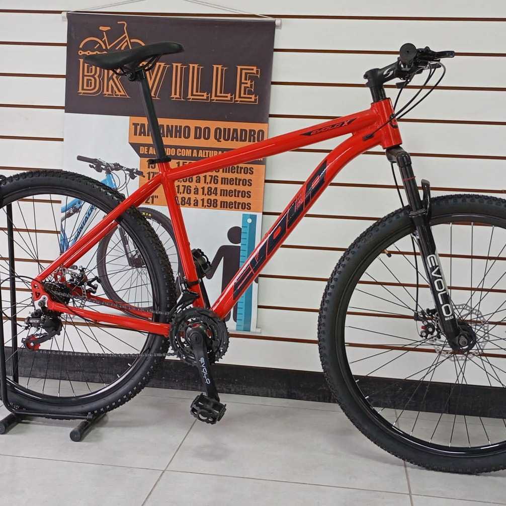 BICICLETA 29 ALUM 21V VERMELHA EVOLO